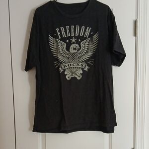 Source Unknown Black Freedom Eagle Graphic Tee